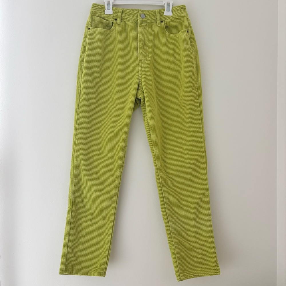 Pacsun Lime Corduroy Mom Jeans